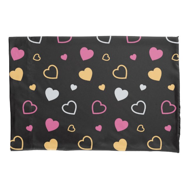 Stylized hearts pattern 3 pillow case (Front-Left)