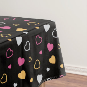 Stylized hearts pattern 3 tablecloth