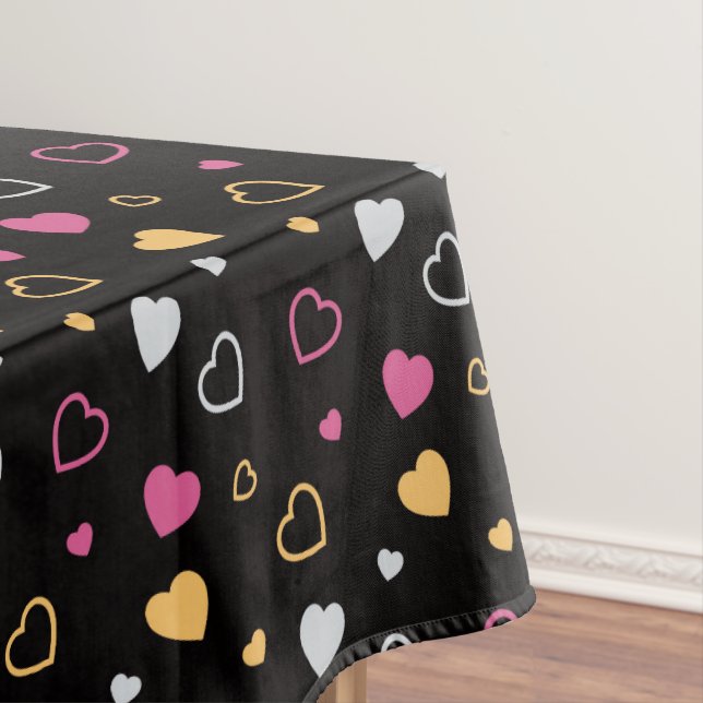 Stylized hearts pattern 3 tablecloth (In Situ)