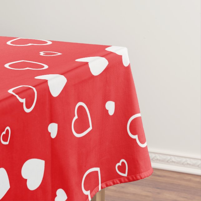 Stylized hearts pattern 4 tablecloth (In Situ)