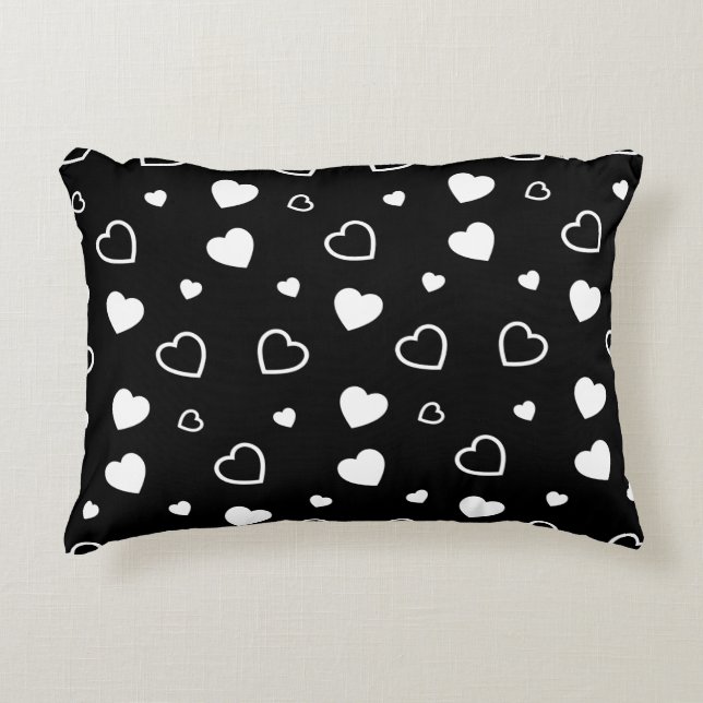 Stylized hearts pattern 5 accent pillow (Front)