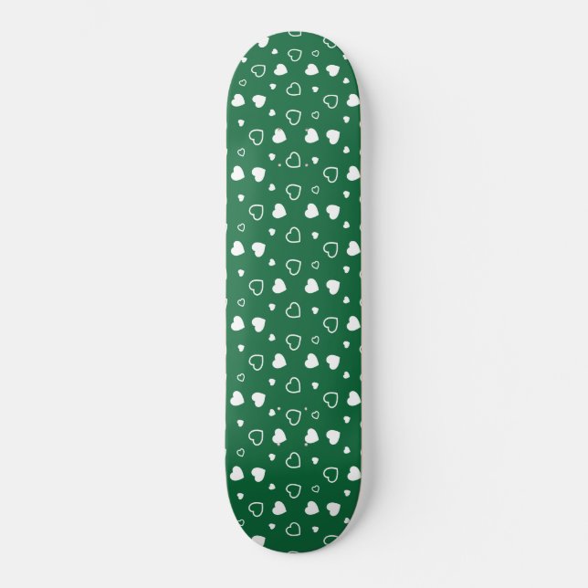 Stylized hearts pattern 6 skateboard (Front)