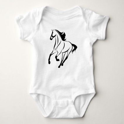 Stylized Horse Baby Bodysuit