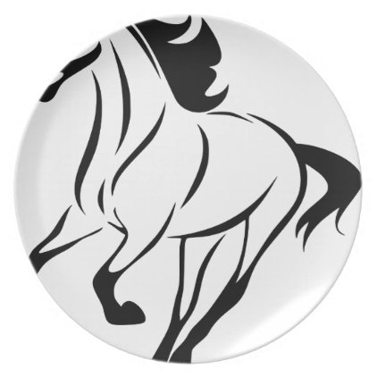 Stylized Horse Dinner Plate