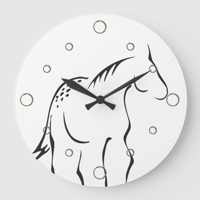Stylized Horse Wall Clock (Front)
