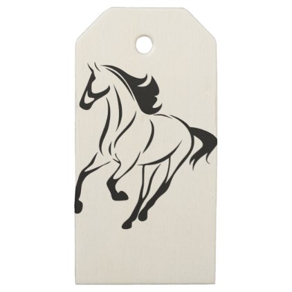 Stylized Horse Wooden Gift Tags