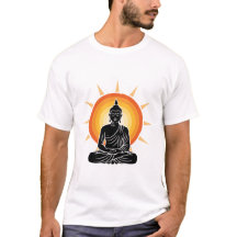 Stylized illustration of a buddha silhouette
