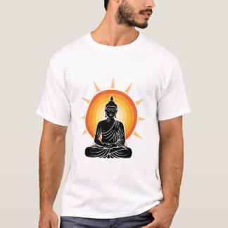 Stylized illustration of a buddha silhouette T-Shirt