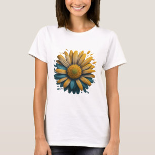 stylized image of a blooming daisy, T-Shirt