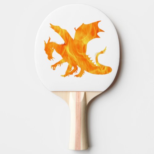 Stylized image of Dragon in flame Ping Pong Paddle
