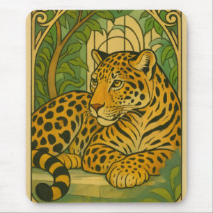 Stylized Jungle Elegance Mouse Pad