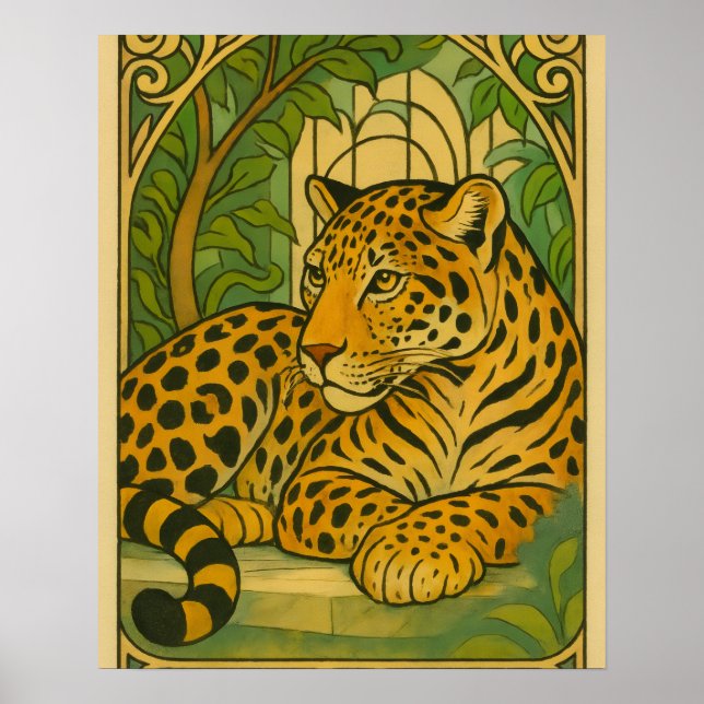Stylized Jungle Elegance Poster (Front)