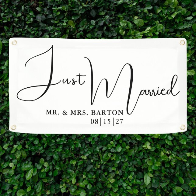 Stylized Just Married Car Banner (Creator Uploaded)