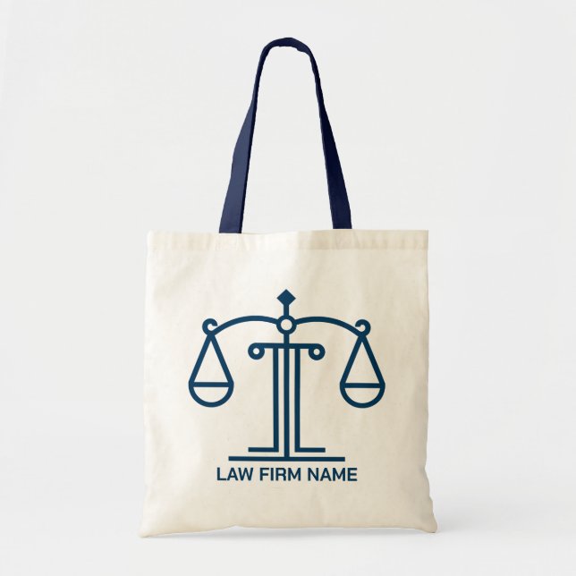 Stylized Justice Scale Logo Tote Bag (Front)