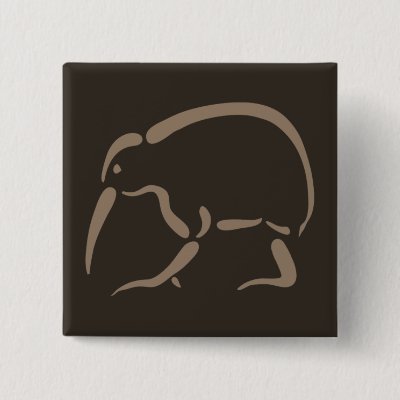 Stylized Kiwi Button