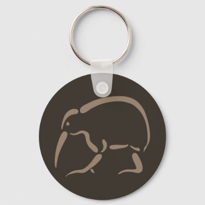 Stylized Kiwi Keychain