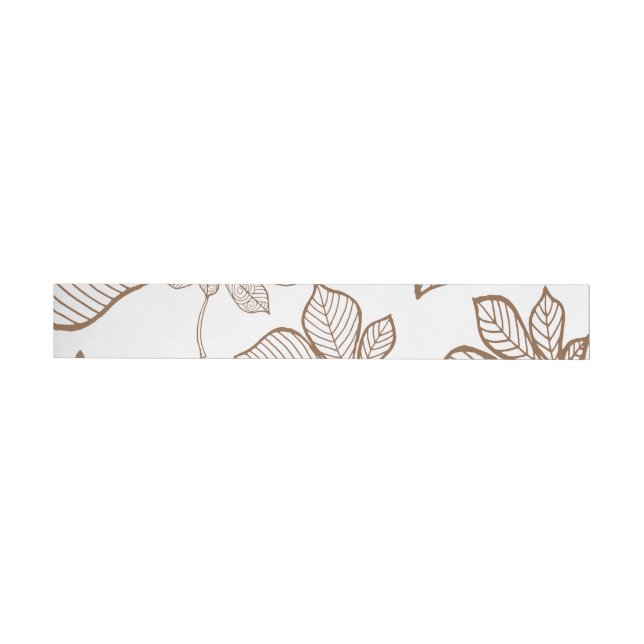 Stylized leaves 4 wrap around label (Individual)