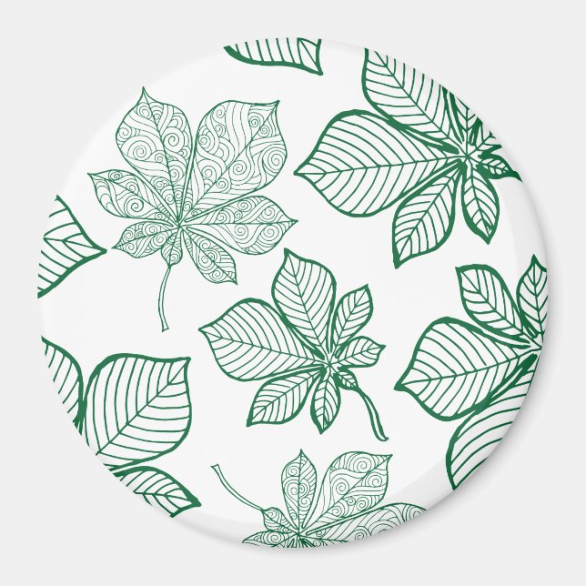 Stylized leaves 5 magnet (Front)