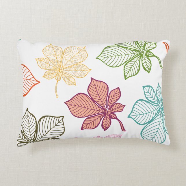 Stylized leaves 8 accent pillow (Front)