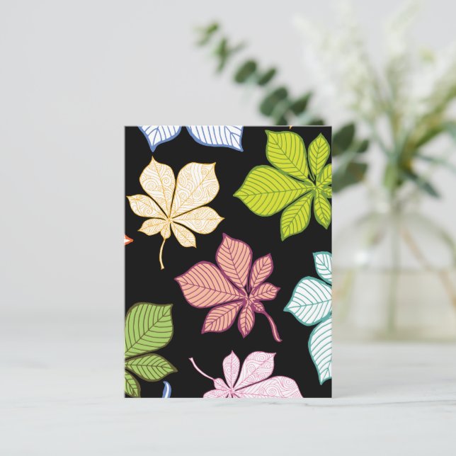 Stylized leaves 9 postcard (Standing Front)
