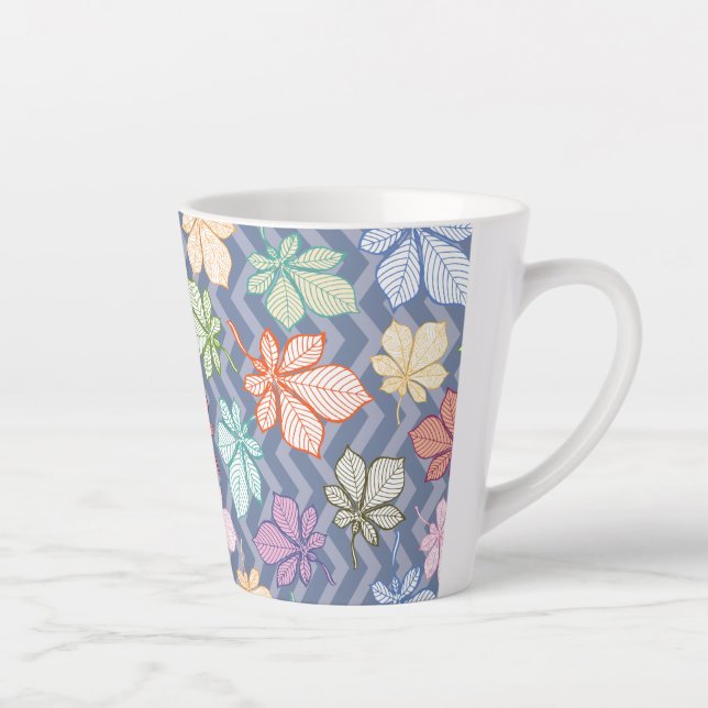 Stylized Leaves Latte Mug (Right)