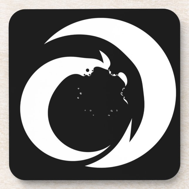 Stylized Letter "A" Monogram Art Beverage Coaster (Front)