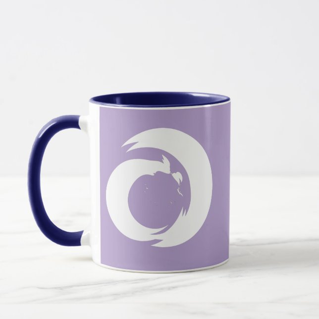 Stylized Letter "A" Monogram Modern Art  Mug (Left)
