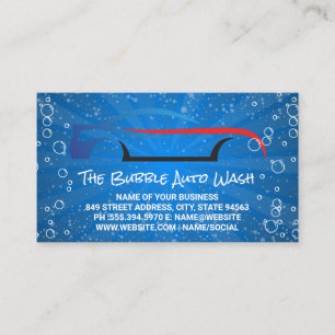 Stylized Logo Minimalist Car Logo Bubbles Business Card