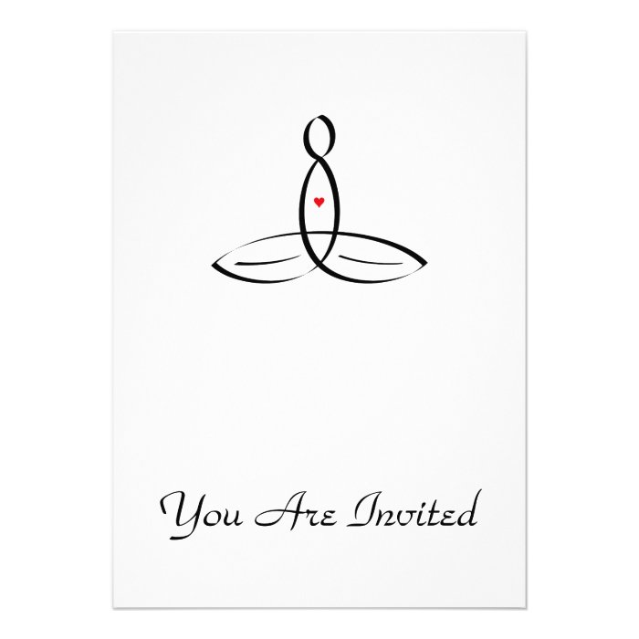 Stylized  meditation personalized invitation