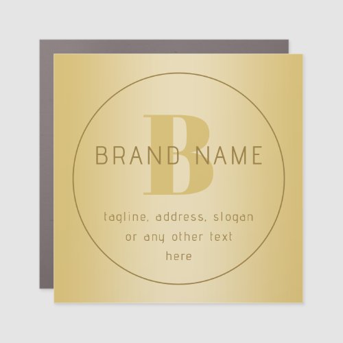 Stylized Modern Minimal Gold Return Address  Car Magnet