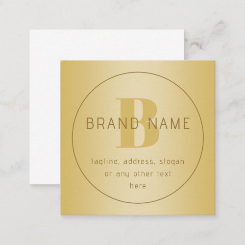 Stylized Modern Minimal Gold Return Address  Enclosure Card