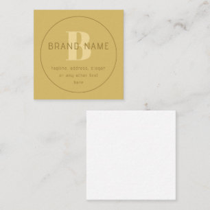 Stylized Modern Minimal Gold Return Address Enclosure Card