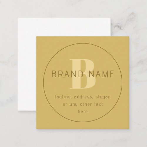 Stylized Modern Minimal Gold Return Address  Enclosure Card