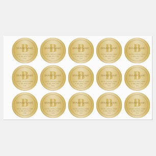 Stylized Modern Minimal Gold Return Address Labels