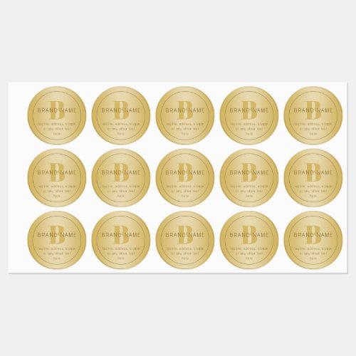 Stylized Modern Minimal Gold Return Address  Labels