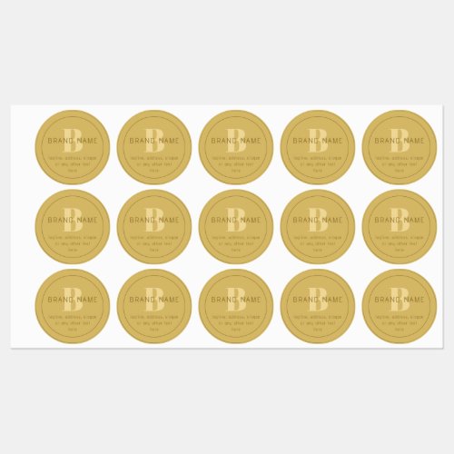 Stylized Modern Minimal Gold Return Address  Labels