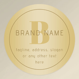 Stylized Modern Minimal Gold Return Address  Labels