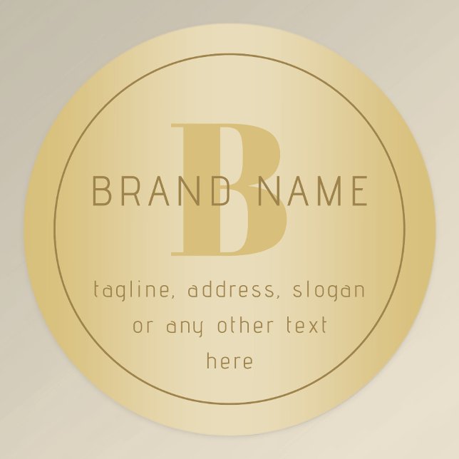 Stylized Modern Minimal Gold Return Address  Labels (Creator Uploaded)
