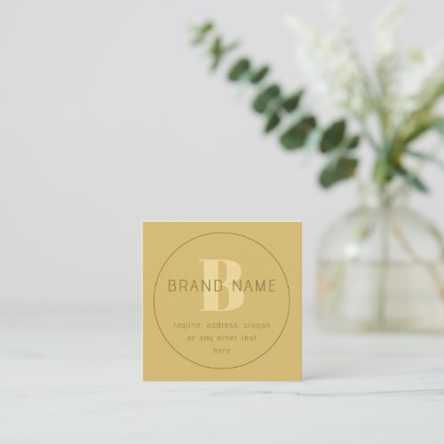 Stylized Modern Minimal Gold Return Address  Note Card