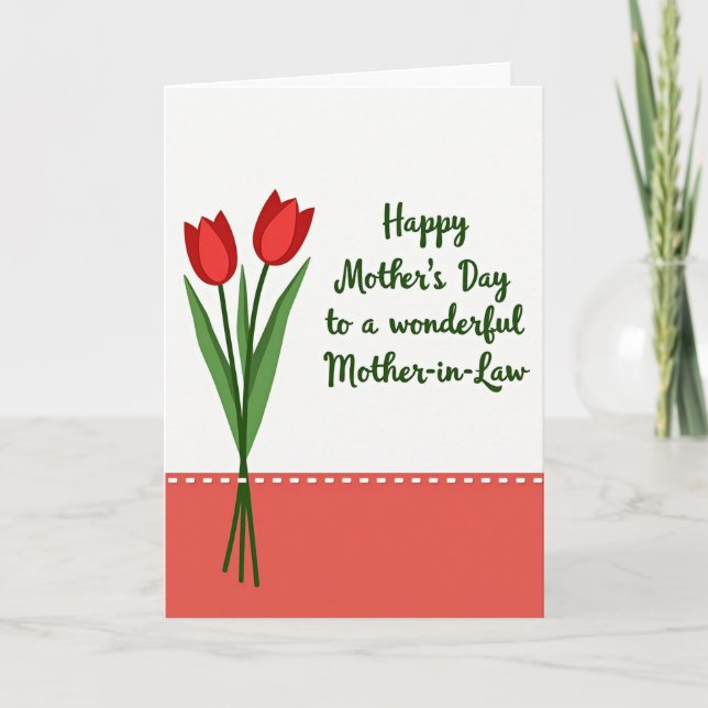 Stylized Mothers Day Flower Card (Front)
