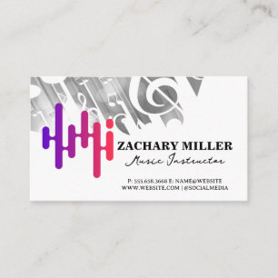 Stylized Musical Note   Sound Business Card