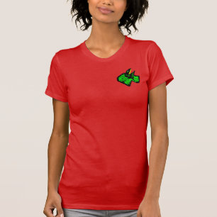 Stylized Neon Green Frilled-neck Lizard T-Shirt