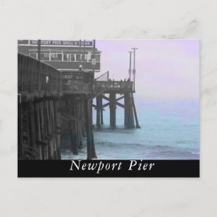 Stylized Newport Pier Postcard