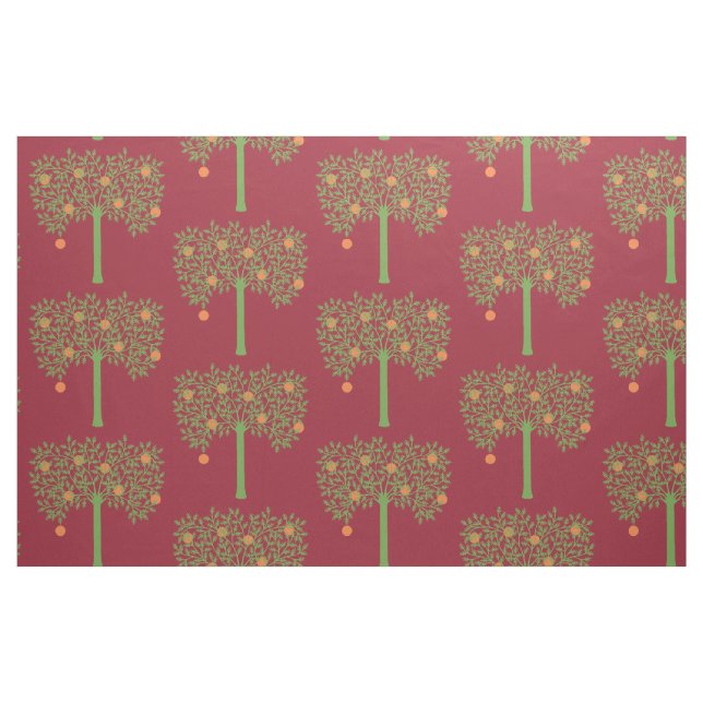 Stylized Orange Tree Fabric (Yard)