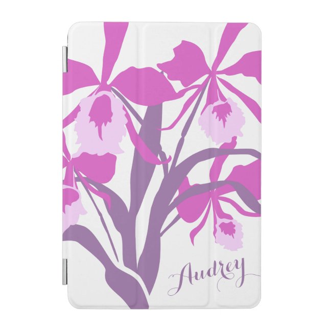 Stylized orchid cattleya art name ipad cover (Front)