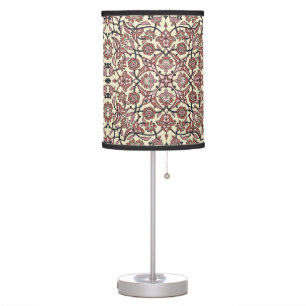 Stylized Oriental Retro Flowers Table Lamp