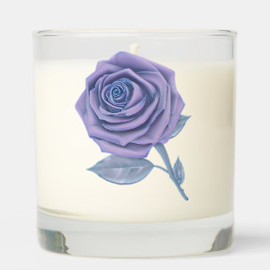 Stylized Oversized Rose - Dusty Blue Scented Candle