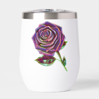 Stylized Oversized Rose - Holiday Thermal Wine Tumbler