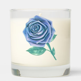Stylized Oversized Rose - Icy Blue Scented Candle