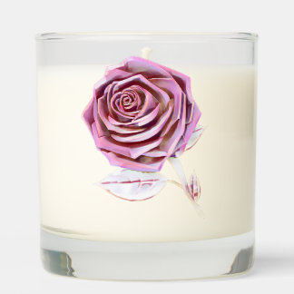 Stylized Oversized Rose - Platinum Pink Scented Candle